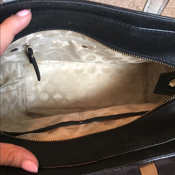 Black and cream Kate Spade medium satchel - Picture 4 of 7